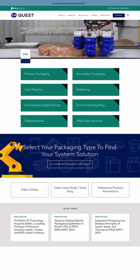 Quest-Industrial-Products Homepage 1440px