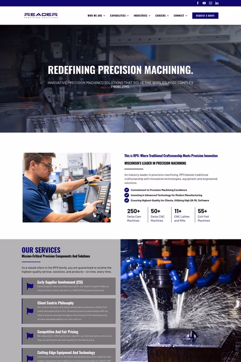 Reader-Precision-Solutions Homepage 1440px