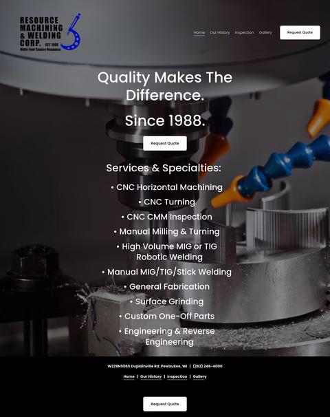Resource-Machining-Welding Homepage 1440px