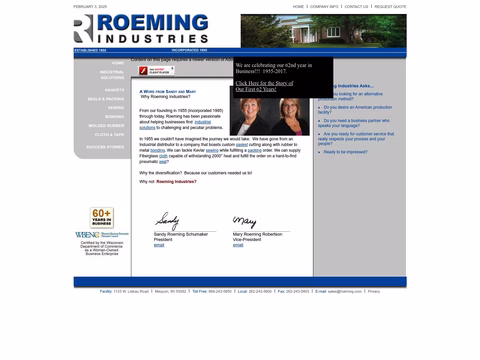 Roeming-Industries Homepage 1440px