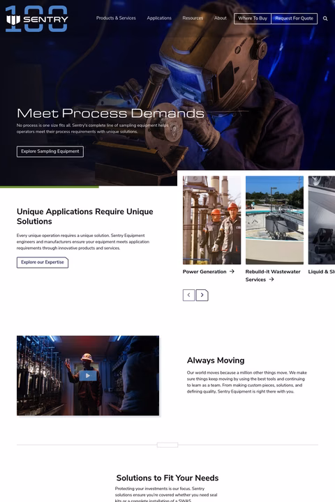 Sentry-Equipment Homepage 1440px