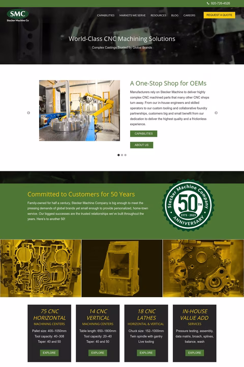 Stecker-Machine-Co Homepage 1440px