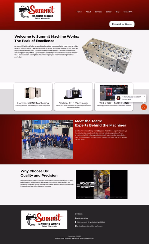 Summit-Machine-Works Homepage 1440px