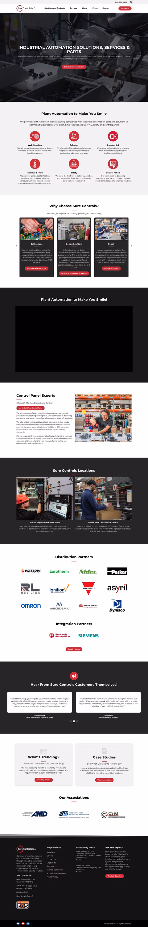 Sure-Controls Homepage 1440px
