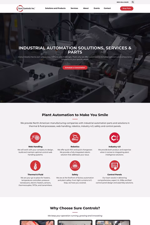 Sure-Controls Homepage 1440px