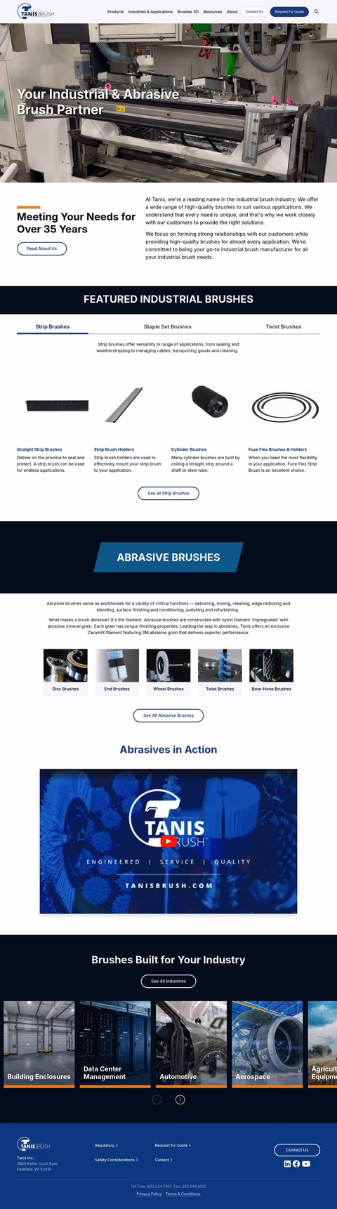 Tanis-Brush Homepage 1440px