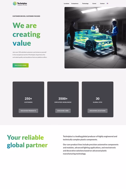 Techniplas Homepage 1440px