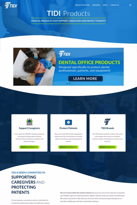 Tidi-Products Homepage 1440px