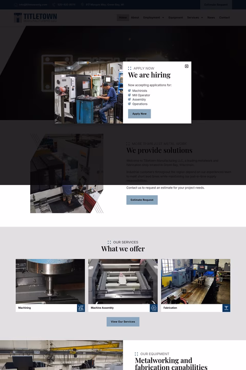 Titletown-Manufacturing Homepage 1440px