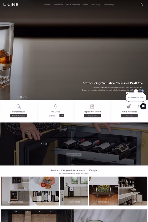 U-Line Homepage 1440px