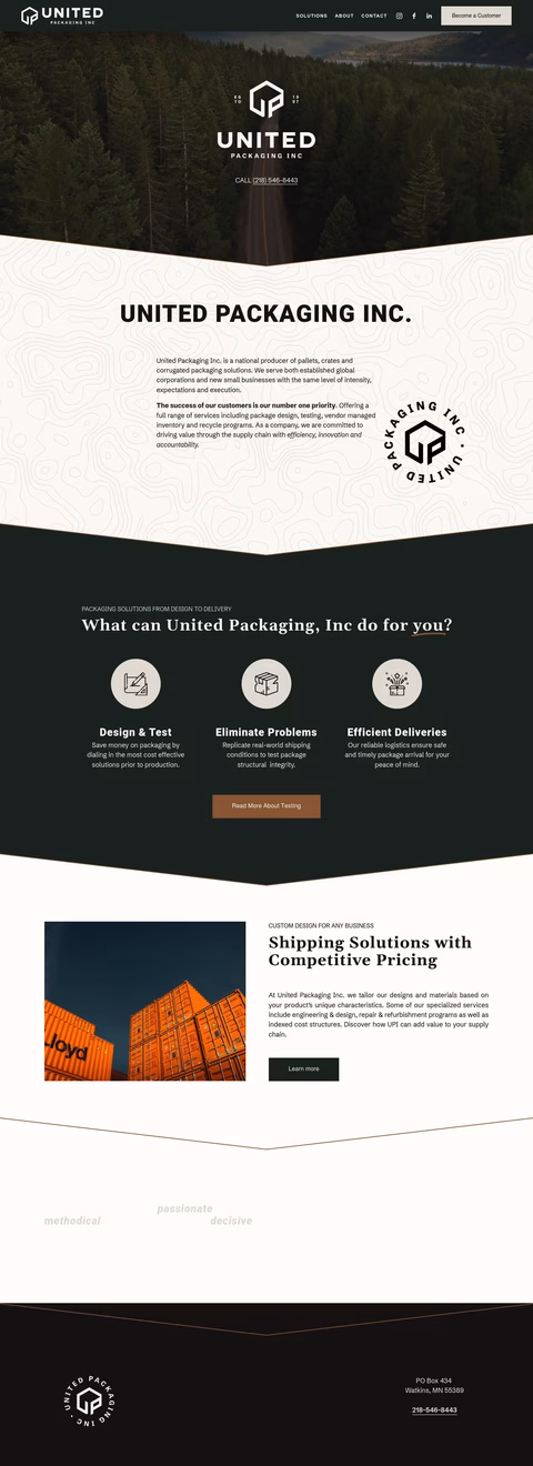 United-Packaging Homepage 1440px