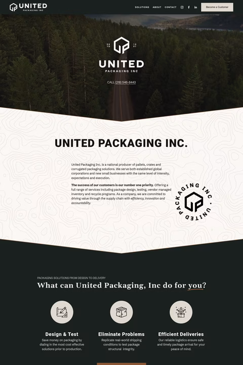 United-Packaging Homepage 1440px