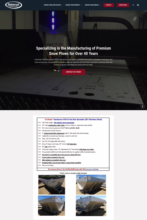 Universal-Truck-Equipment Homepage 1440px
