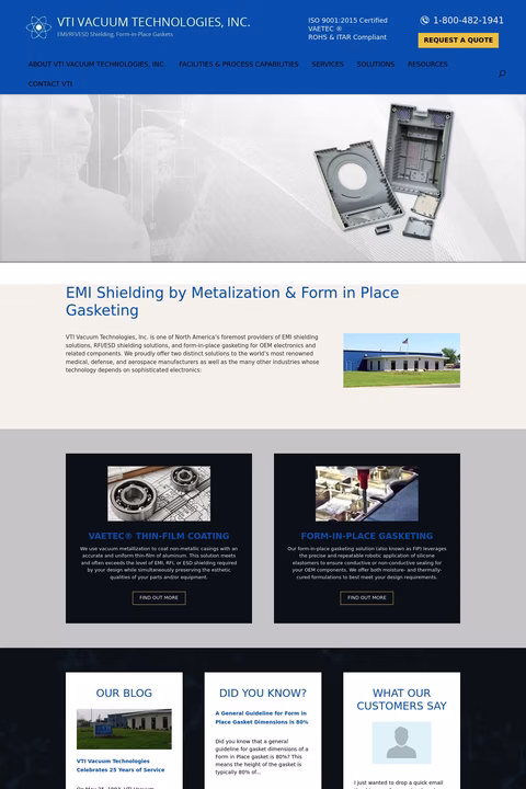 Vacuum-Technologies Homepage 1440px