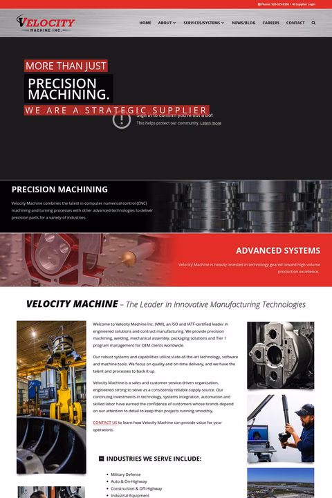 Velocity-Machine Homepage 1440px