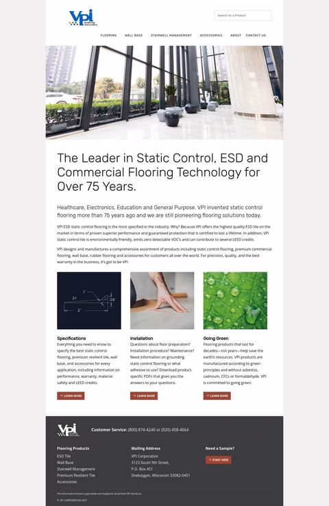 Vpi-Corporation Homepage 1440px