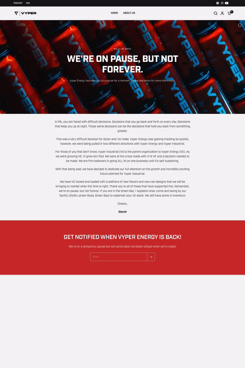 Vyper-Energy Homepage 1440px