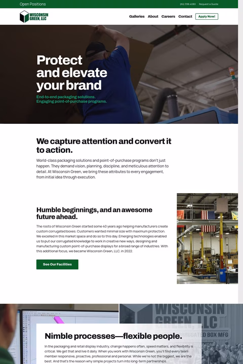 Wisconsin-Green Homepage 1440px