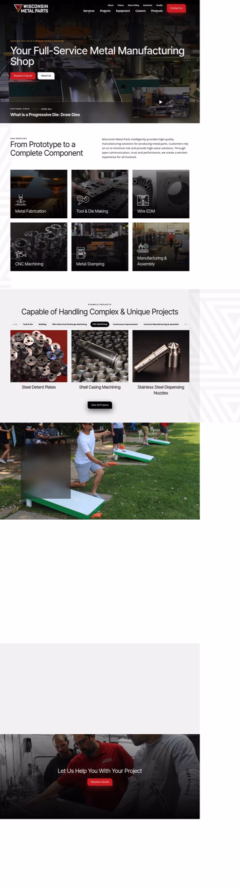 Wisconsin-Metal-Parts Homepage 1440px