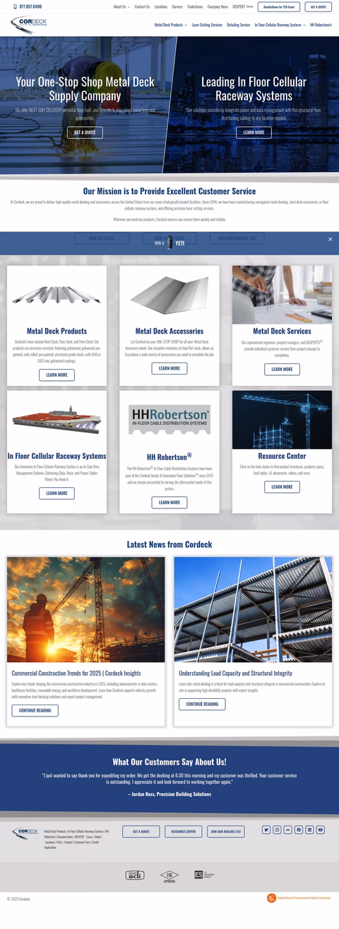Cordeck-Building-Solutions Homepage 1440px