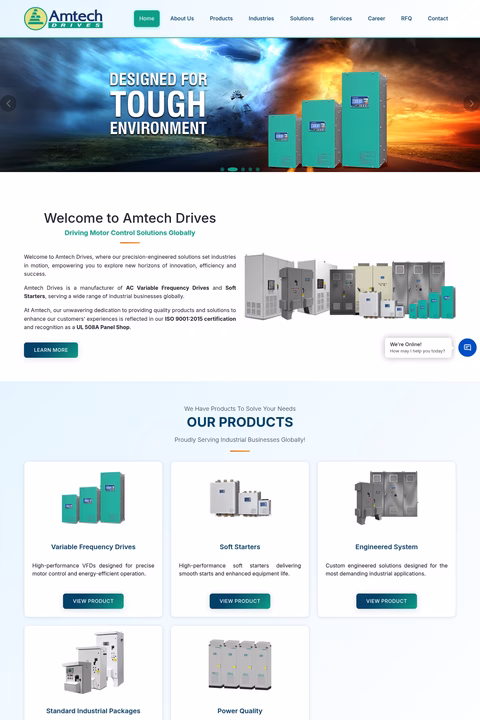 Amtech-Drives Homepage 1440px