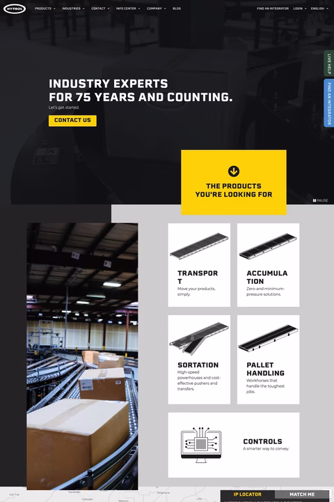 Hytrol-Conveyor-Company Homepage 1440px