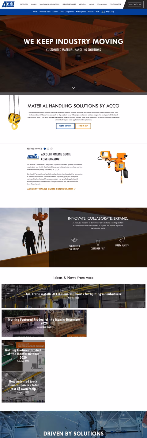 Acco-Material-Handling-Solutions Homepage 1440px