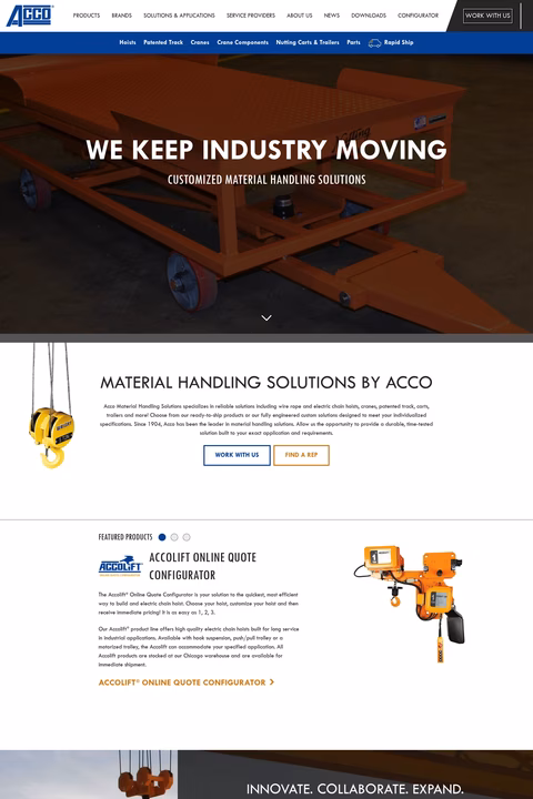 Acco-Material-Handling-Solutions Homepage 1440px