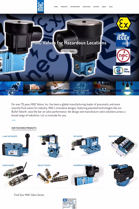 Mac-Valves Homepage 1440px