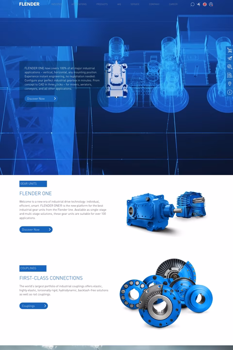 Flender Homepage 1440px