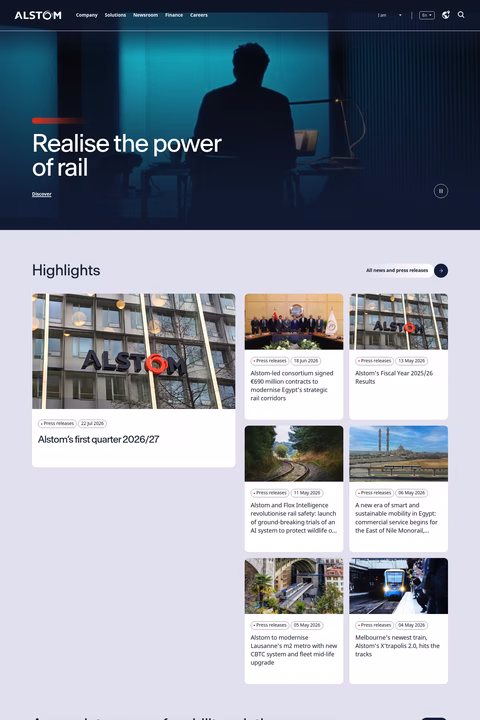 Alstom Homepage 1440px