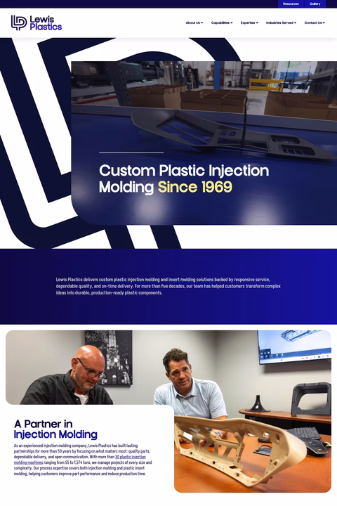 Lewis-Plastics Homepage 1440px