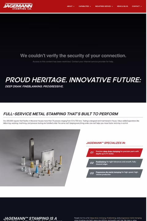 Jagemann-Stamping-Co Homepage 1440px