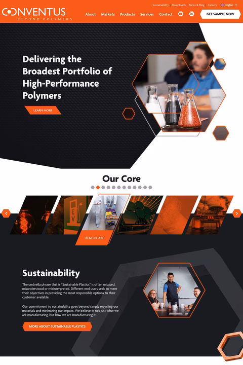Conventus-Polymers Homepage 1440px
