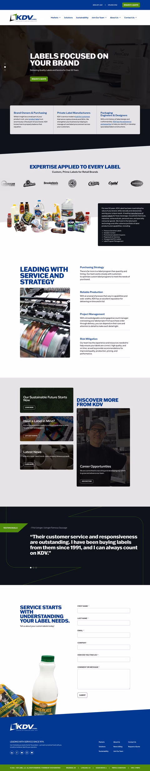 Kdv-Label Homepage 1440px