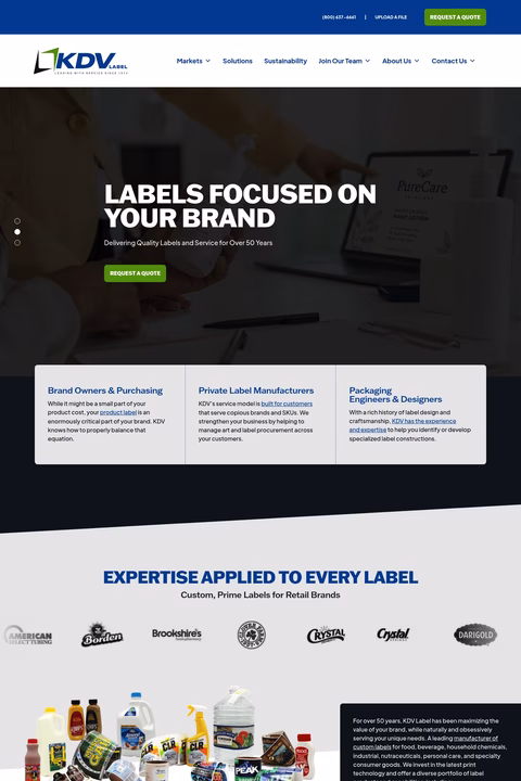 Kdv-Label Homepage 1440px