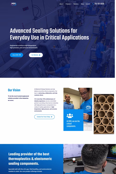 Material-Design-Solutions Homepage 1440px