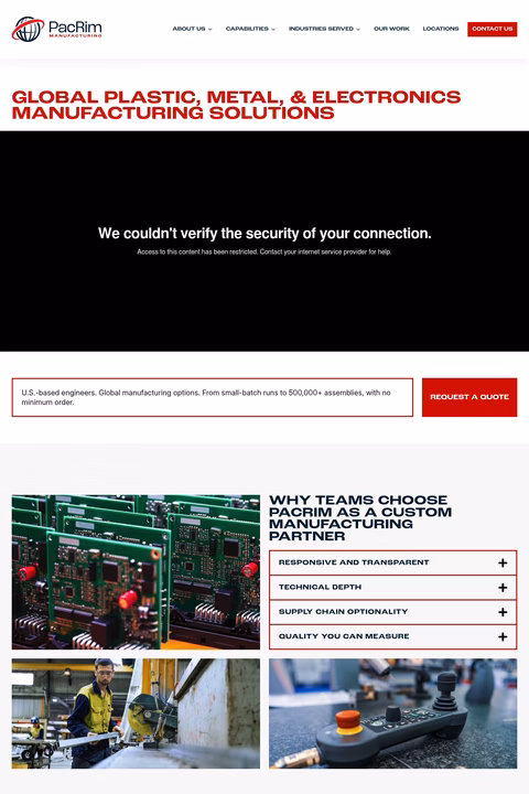 Pacrim-Manufacturing Homepage 1440px