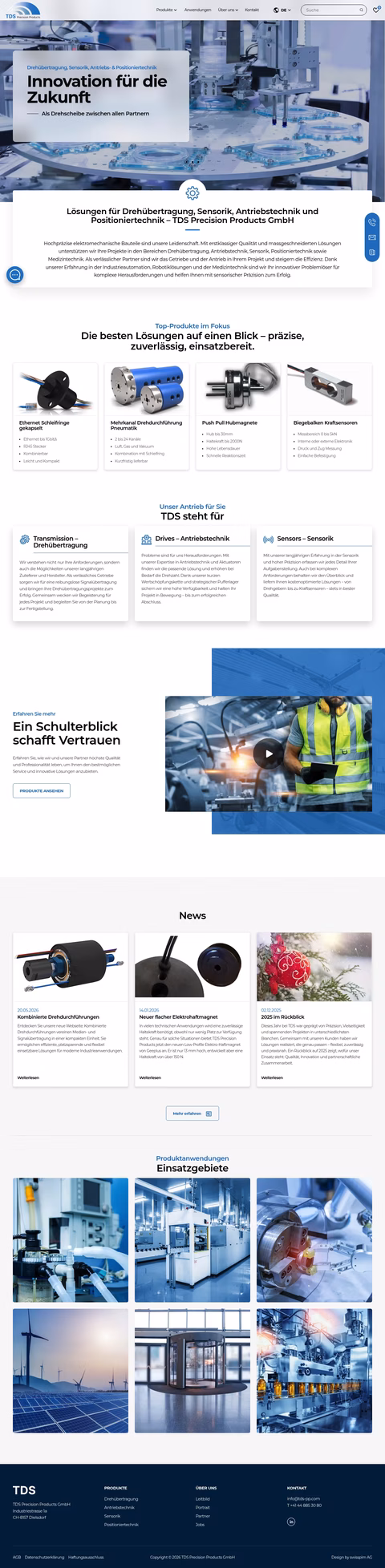 Tds-Precision-Products Homepage 1440px