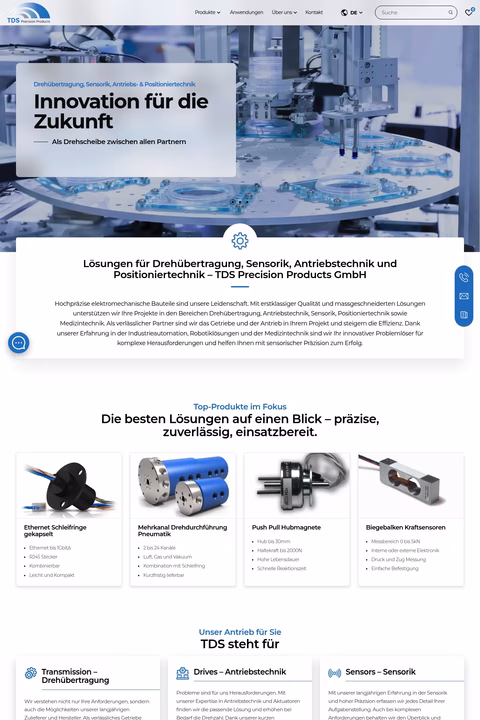 Tds-Precision-Products Homepage 1440px