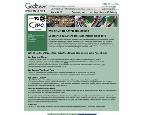 Gater-Industries Homepage 1440px