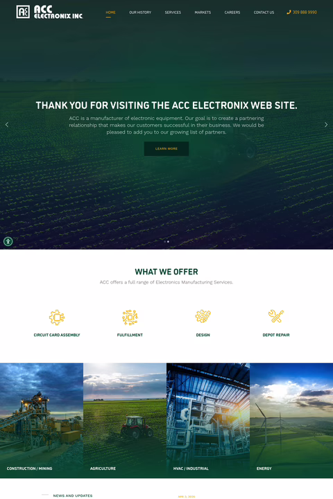 Acc-Electronix Homepage 1440px