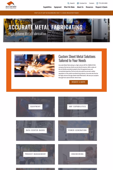 Accurate-Metal-Fabricating Homepage 1440px