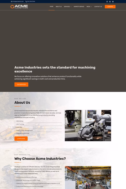 Acme-Industries Homepage 1440px