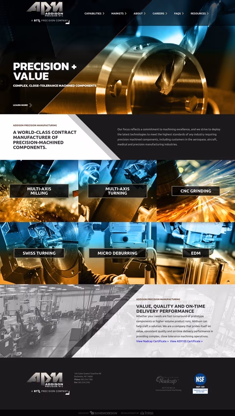 Addison-Precision Homepage 1440px