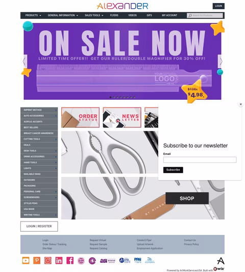 Alexander-Manufacturing Homepage 1440px