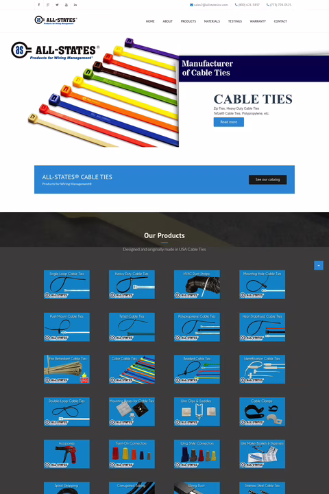 All-States-Cable-Ties Homepage 1440px