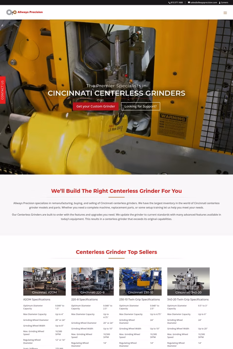Allways-Precision Homepage 1440px