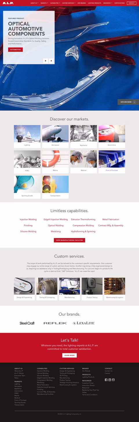 A-L-P-Lighting-Components Homepage 1440px