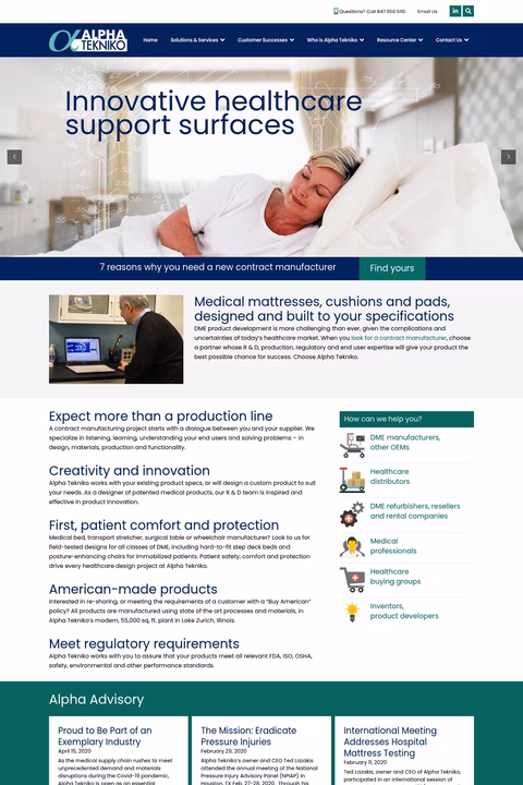 Alpha-Tekniko Homepage 1440px